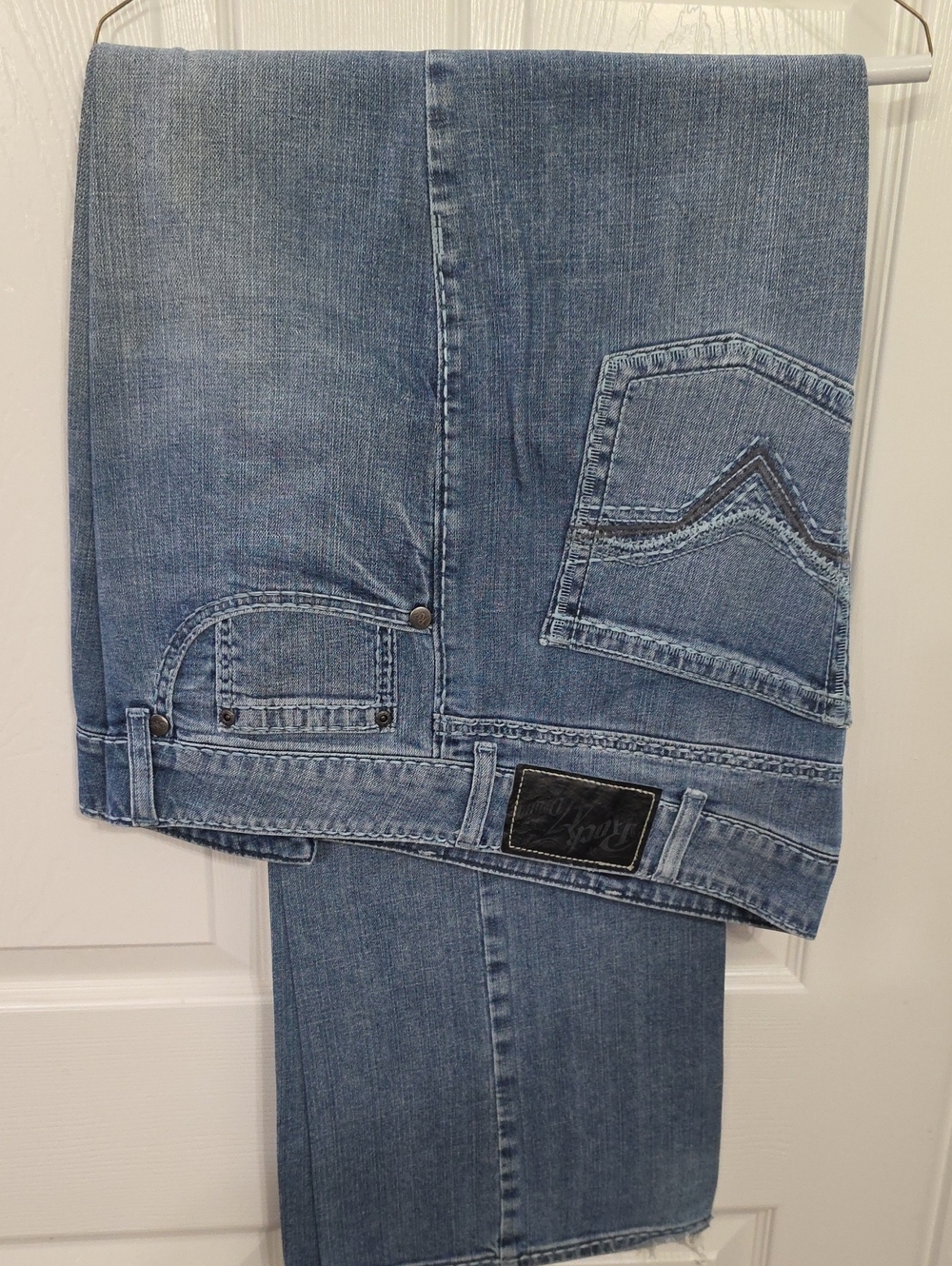 Men's Bootcut Jeans in Light Blue Denim